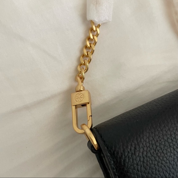 Tory Burch Britten Chain Wallet Bag in black and rolled gold - Picture 3 of 7